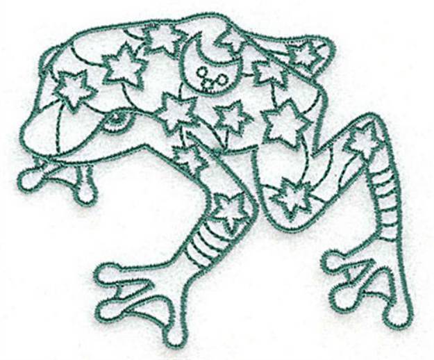 Picture of Frog With Stars Machine Embroidery Design