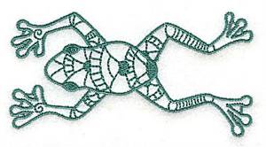 Picture of Stretched Out Frog Machine Embroidery Design