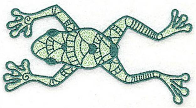 Picture of Stretched Frog Machine Embroidery Design