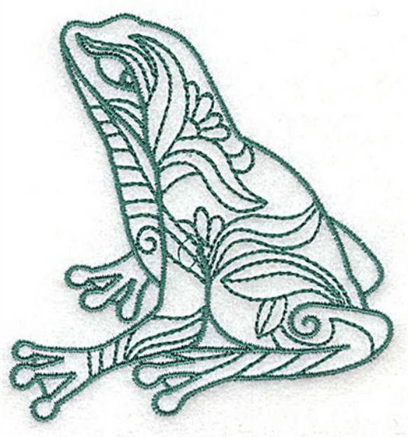 Picture of Sitting Frog Machine Embroidery Design