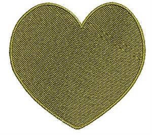 Picture of Gold Heart Machine Embroidery Design