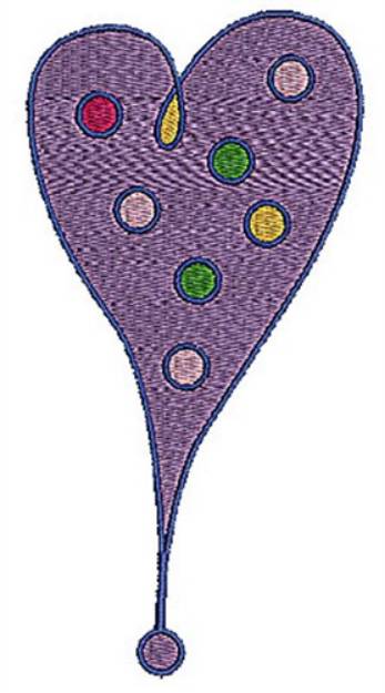 Picture of Purple Heart Machine Embroidery Design