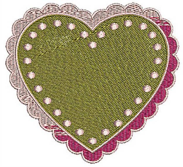 Picture of Bordered Heart Machine Embroidery Design