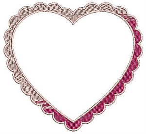 Picture of Heart Frame Machine Embroidery Design