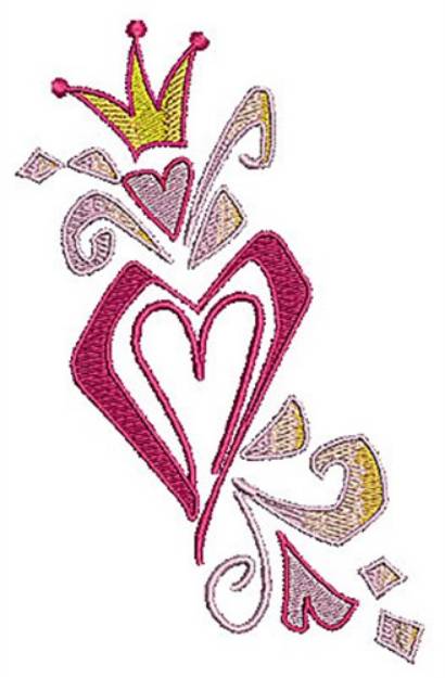 Picture of Queen Heart Machine Embroidery Design