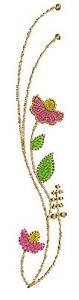 Picture of Pink Flowers Machine Embroidery Design
