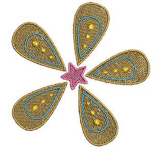 Picture of Flower & Star Machine Embroidery Design