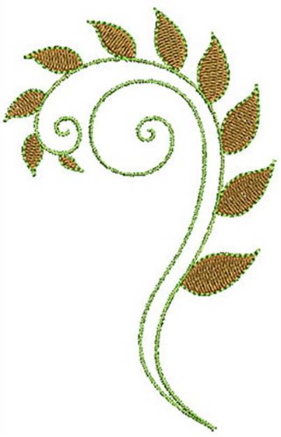 Picture of Swirly Leaves Machine Embroidery Design