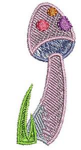 Picture of Purple Mushroom Machine Embroidery Design
