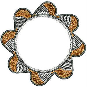 Picture of Southwestern Floral Outline Machine Embroidery Design