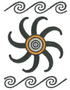 Picture of Sun & Swirls Machine Embroidery Design