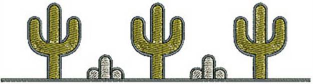 Picture of Southwest Cactus Border Machine Embroidery Design