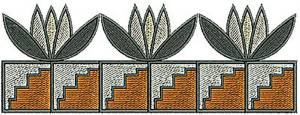 Picture of Aztec Floral Border Machine Embroidery Design