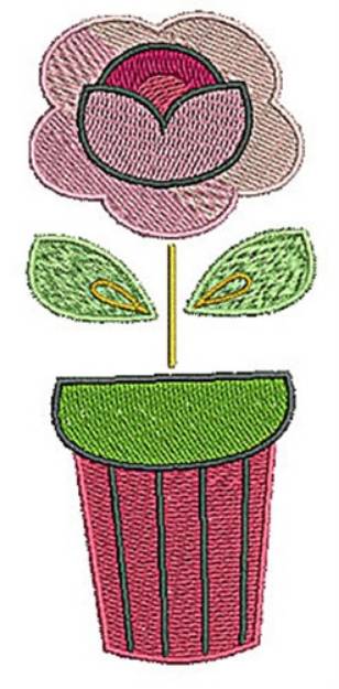 Picture of Floral Pot Machine Embroidery Design