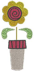 Picture of Blooming Pot Machine Embroidery Design