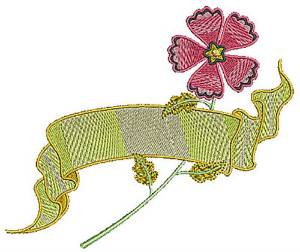 Picture of Flower Banner Machine Embroidery Design