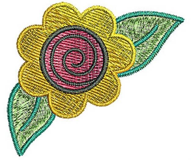 Picture of Flower Leaves Machine Embroidery Design