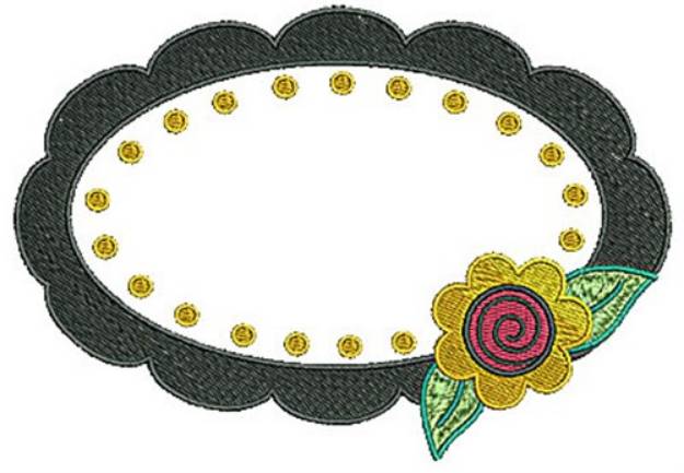 Picture of Frame Flower Machine Embroidery Design