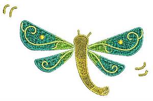 Picture of Dragonfly Bug Machine Embroidery Design