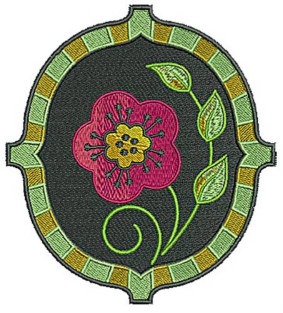 Picture of Flower Frame Machine Embroidery Design