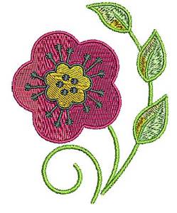 Picture of Flower Leaves Machine Embroidery Design
