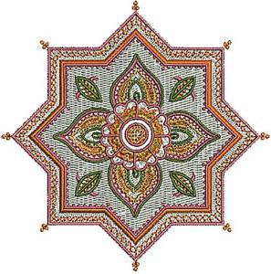 Picture of Henna Star Machine Embroidery Design