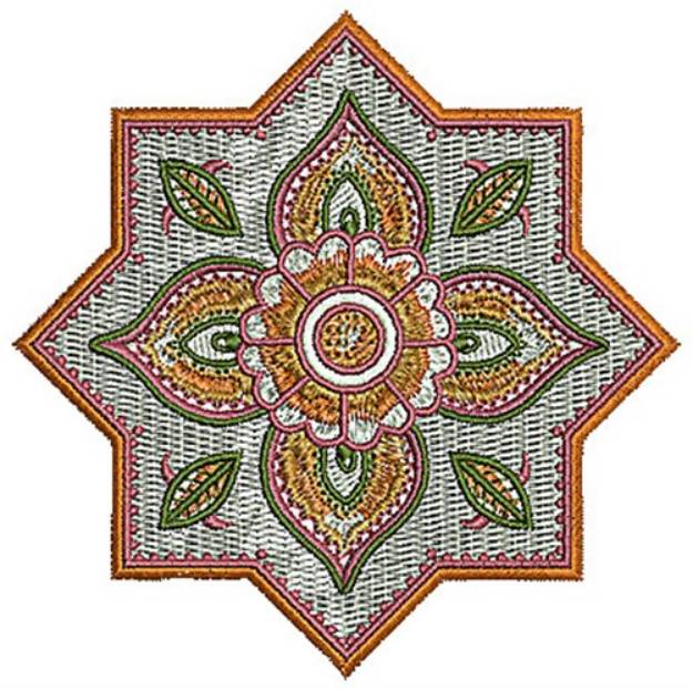 Picture of Henna Star Flower Machine Embroidery Design