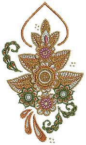 Picture of Henna Flowers Machine Embroidery Design