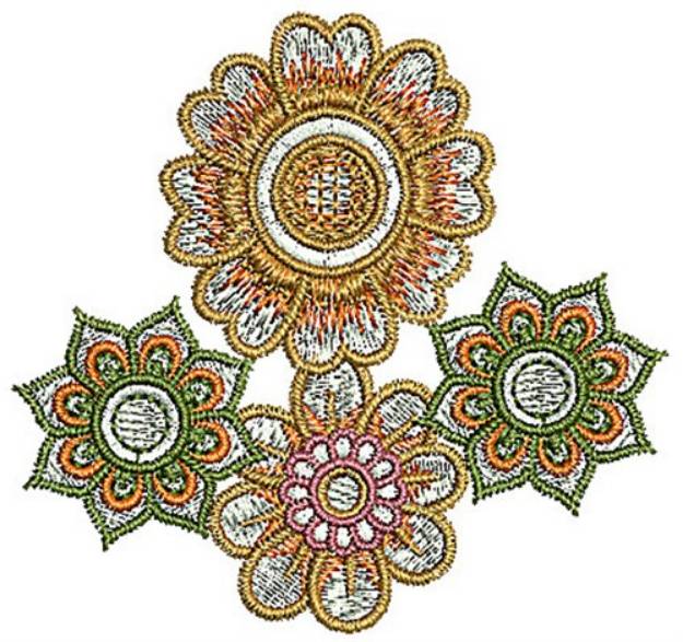 Picture of Henna Blossoms Machine Embroidery Design