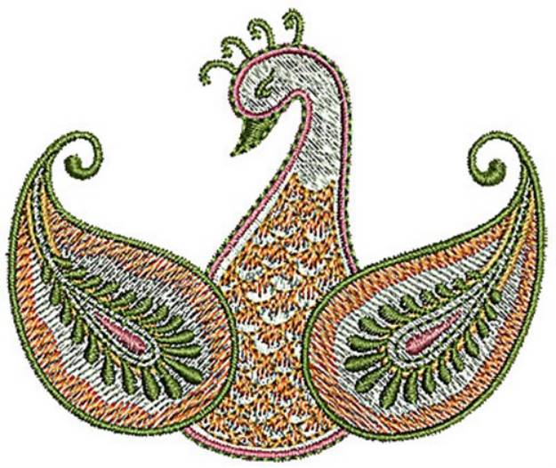 Picture of Henna Peacock Bird Machine Embroidery Design