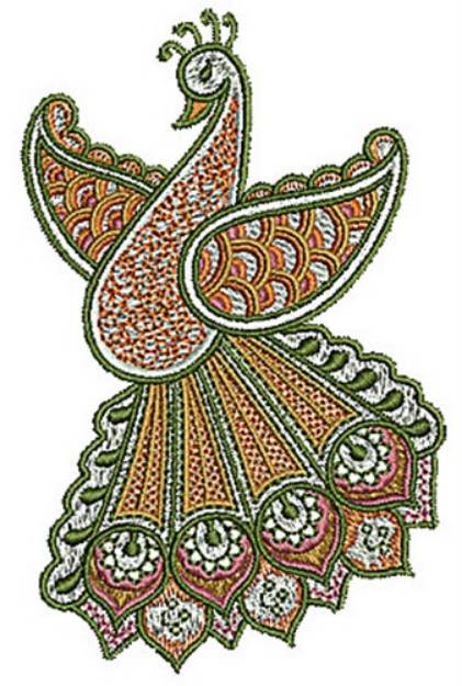Picture of Bird Henna Machine Embroidery Design