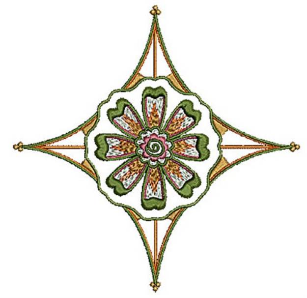 Picture of Henna Star Flower Machine Embroidery Design