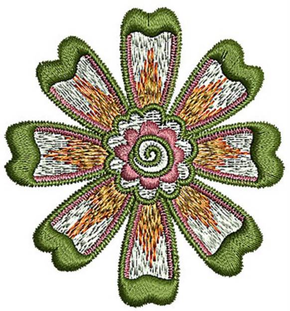 Picture of Flower Henna Machine Embroidery Design