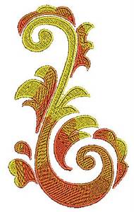 Picture of Leafy Scrollworks Machine Embroidery Design