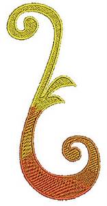 Picture of Leaf Scrollworks Machine Embroidery Design