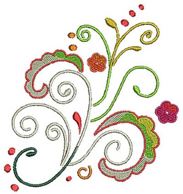 Picture of Scrollworks Floral Swirls Machine Embroidery Design