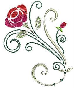 Picture of Scrollworks Rose Machine Embroidery Design