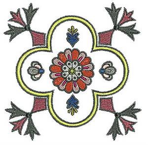 Picture of Tudor Flower Machine Embroidery Design