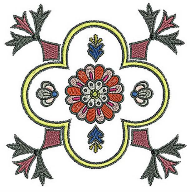 Picture of Tudor Flower Machine Embroidery Design