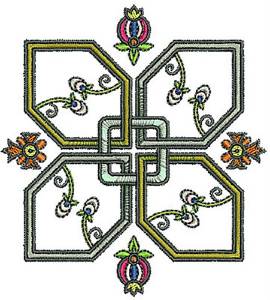 Picture of Tudor Flowers Machine Embroidery Design