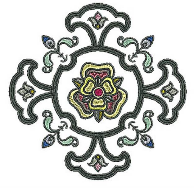Picture of Tudor Floral Plant Machine Embroidery Design