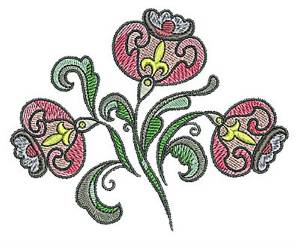 Picture of Tudor Flower Plant Machine Embroidery Design