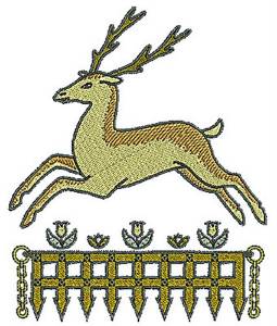 Picture of Tudor Deer Fence Machine Embroidery Design
