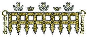 Picture of Tudor Fence Machine Embroidery Design