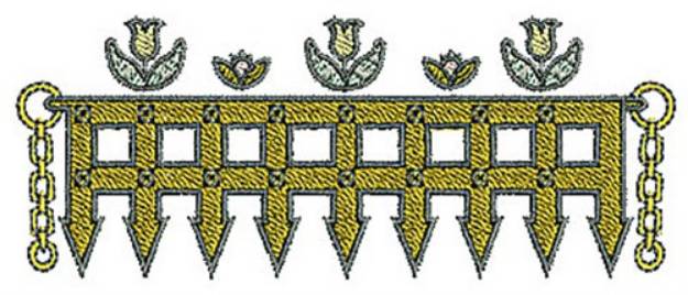 Picture of Tudor Fence Machine Embroidery Design