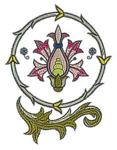 Picture of Tudor Circle Flower Machine Embroidery Design