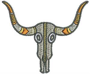Picture of Southwestern Longhorn Skull Machine Embroidery Design