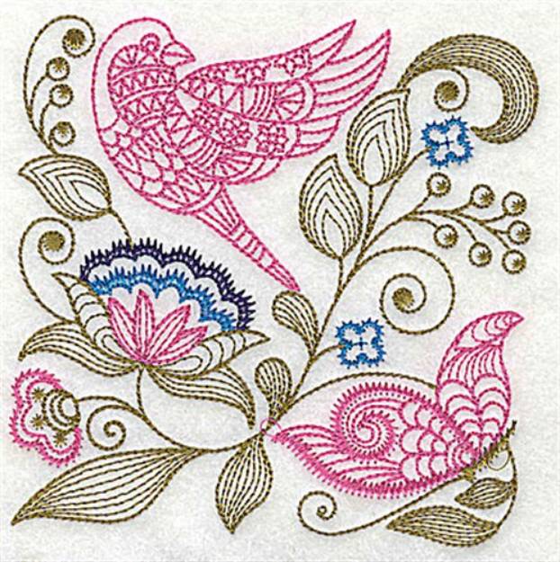 Picture of Jacobean Medley Machine Embroidery Design