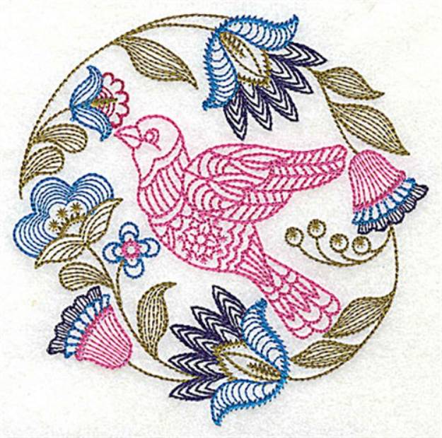 Picture of Jacobean Medley Machine Embroidery Design