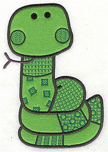 Picture of Snake applique Machine Embroidery Design